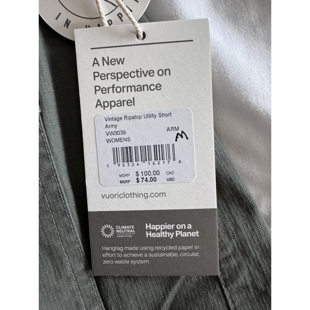 Vuori Women's Cargo Shorts - Olive Green - Picture 11 of 12